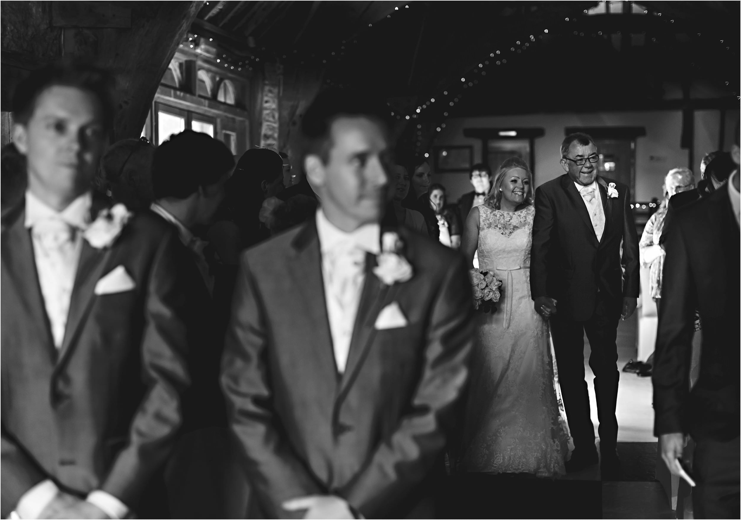 the bride arriving