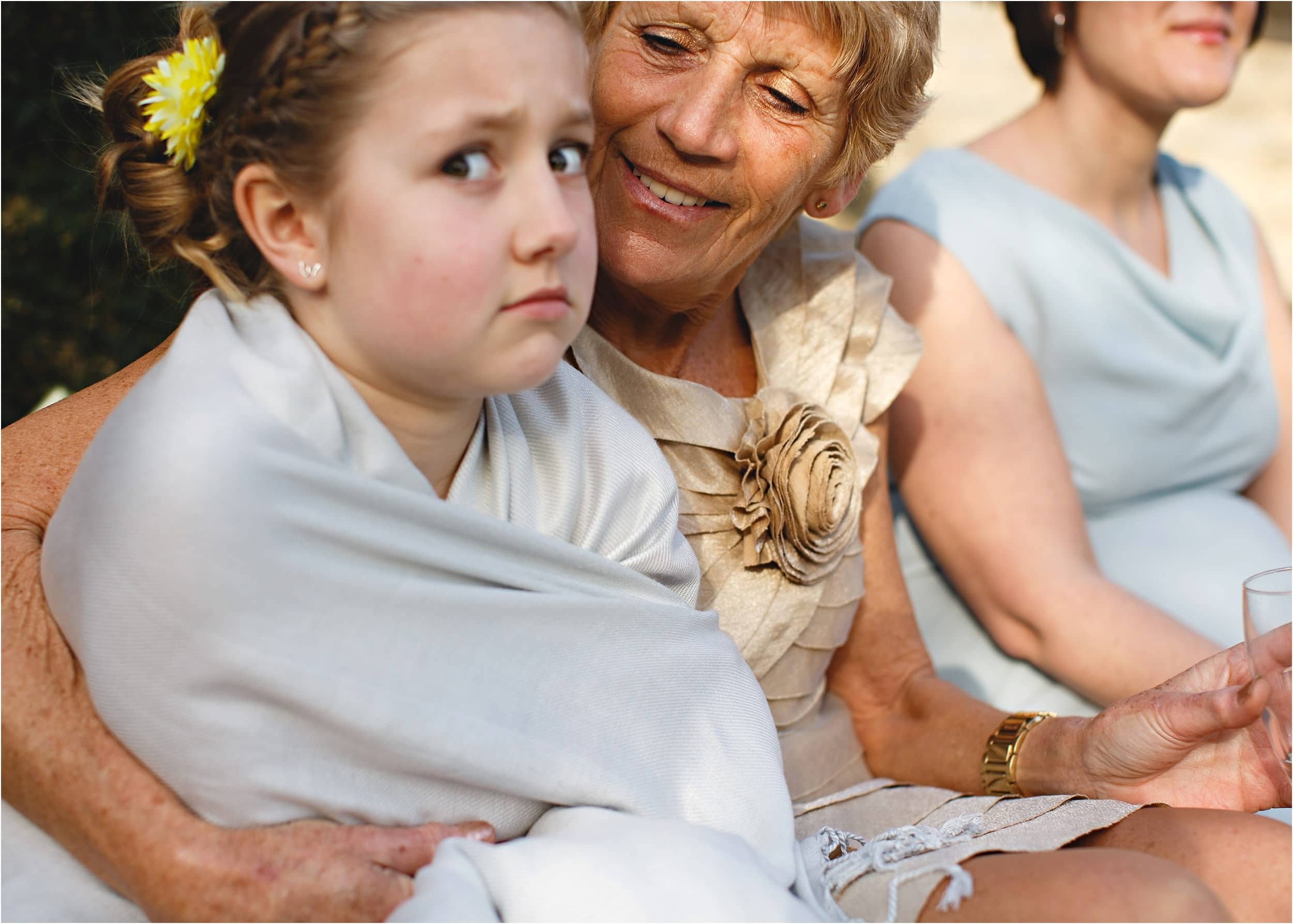 grandma hugging her grandaughter