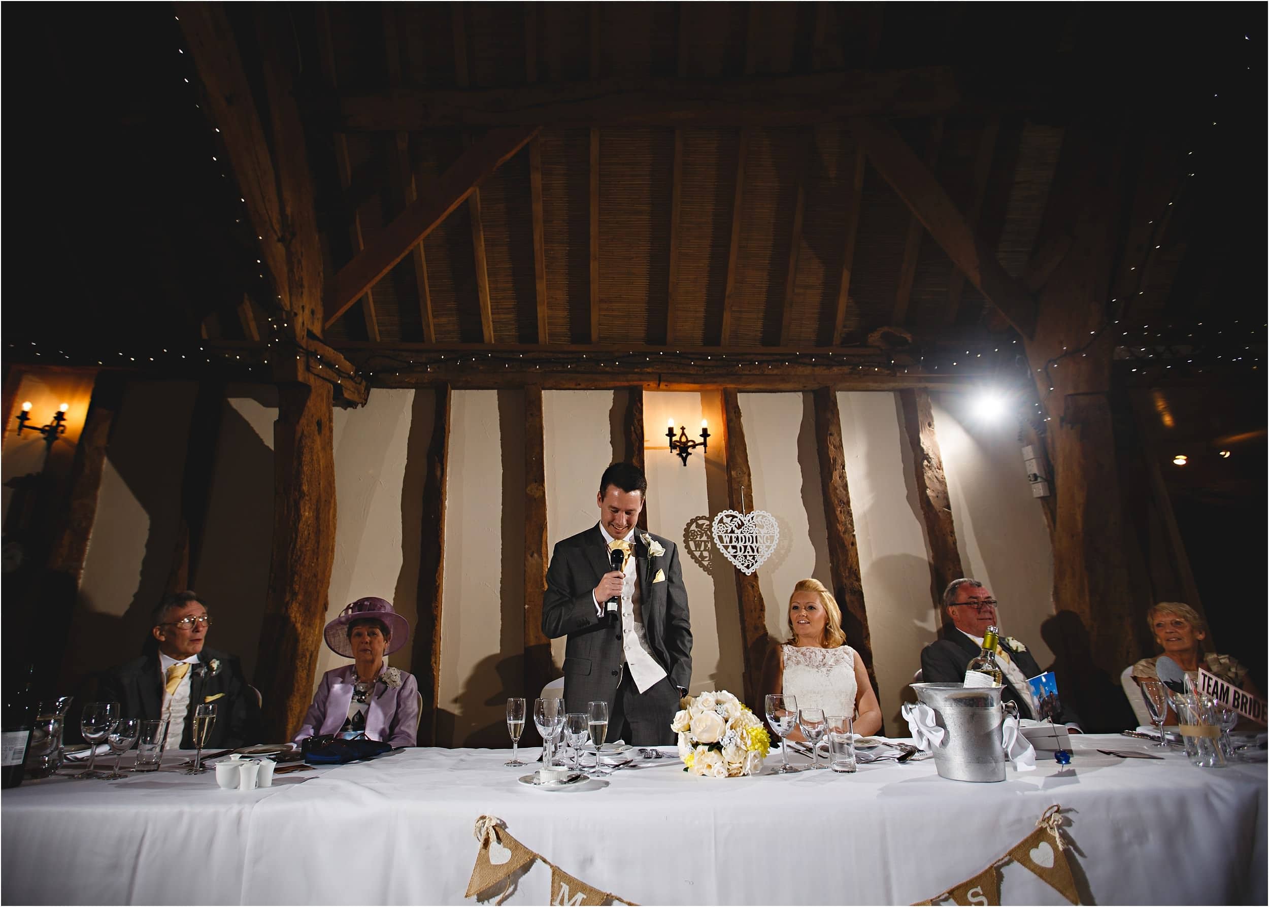 the groom making his speech