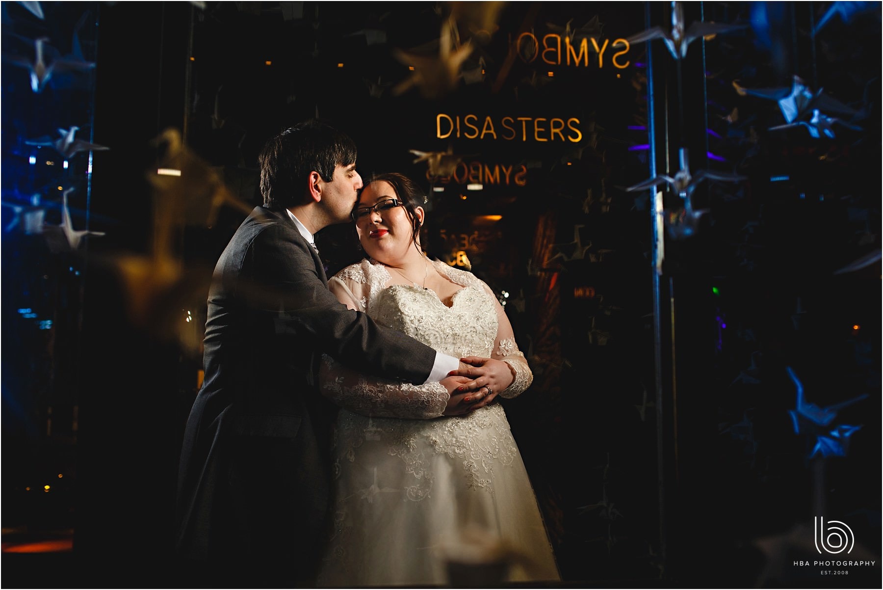 the bride & groom having a moment