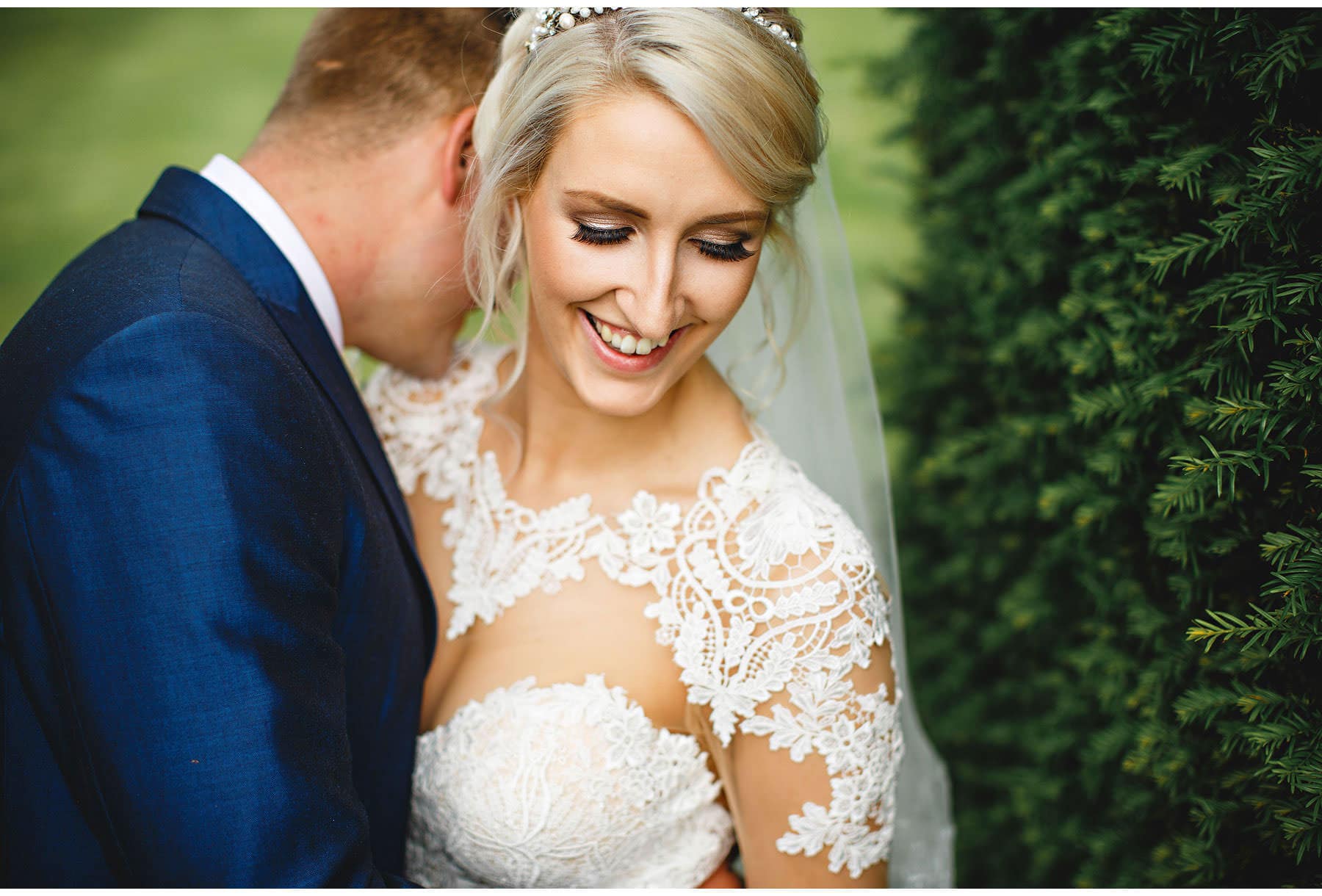 The bride & groom at Pimhill Barn