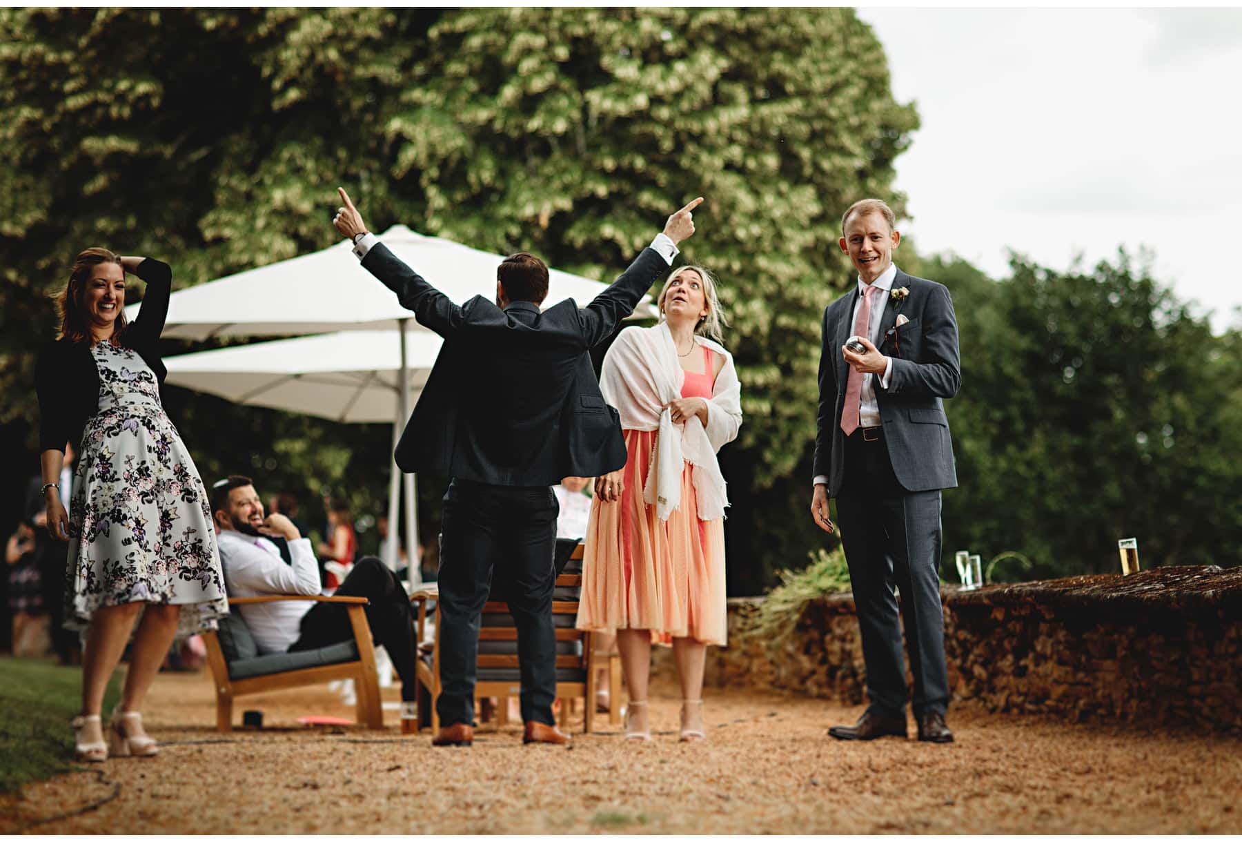 a guest enjoying the boules