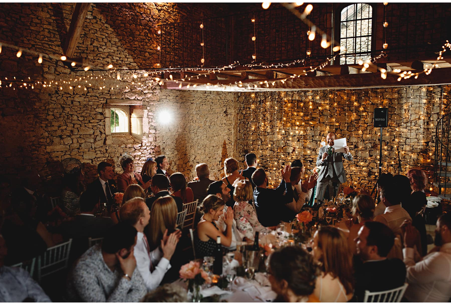 the groom doing his speech